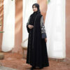 Elegante Locker geschnittene Abaya für Muslimische Frauen mit Bestickten Ärmeln