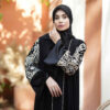 Elegante Locker geschnittene Abaya für Muslimische Frauen mit Bestickten Ärmeln