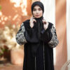 Elegante Locker geschnittene Abaya für Muslimische Frauen mit Bestickten Ärmeln