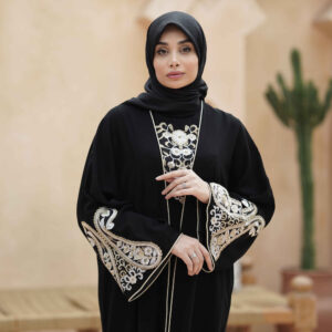 Bestickte Locker geschnittene Abaya für Muslimische Frauen