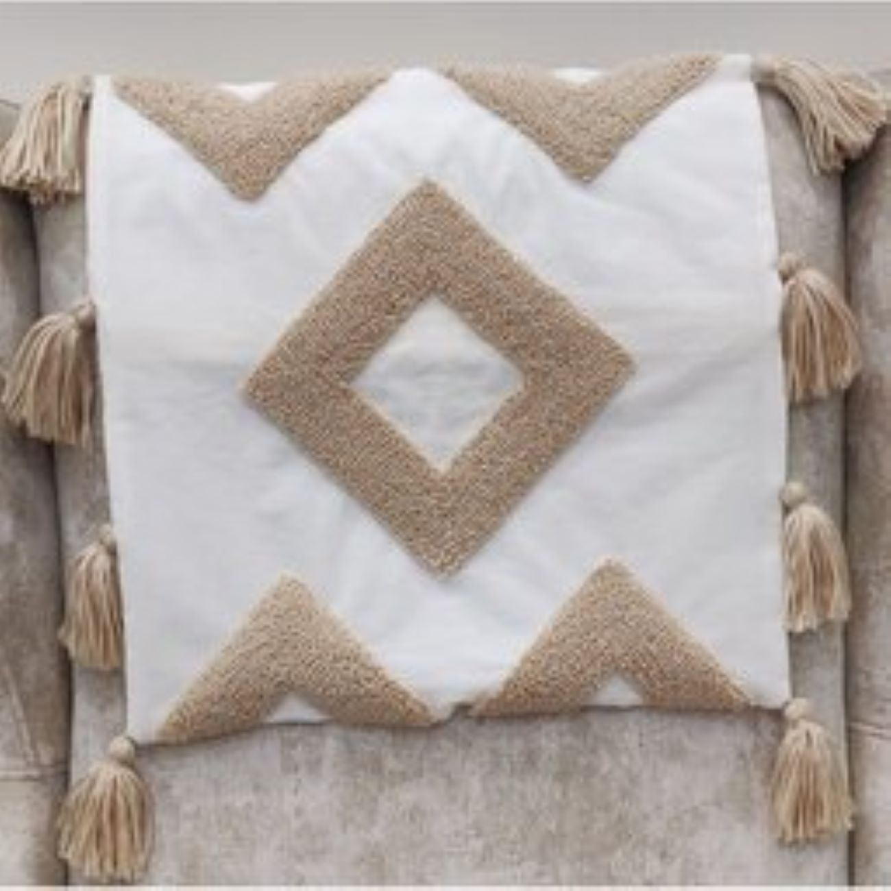 Punch-Needle-Kissenbezug – Bestickte Handgefertigte Kissenbezüge (Set von 2)