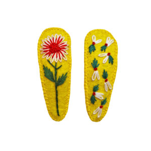 Besticktes Snap-Haarspangen-Set Handgewebt Modell Kirsche