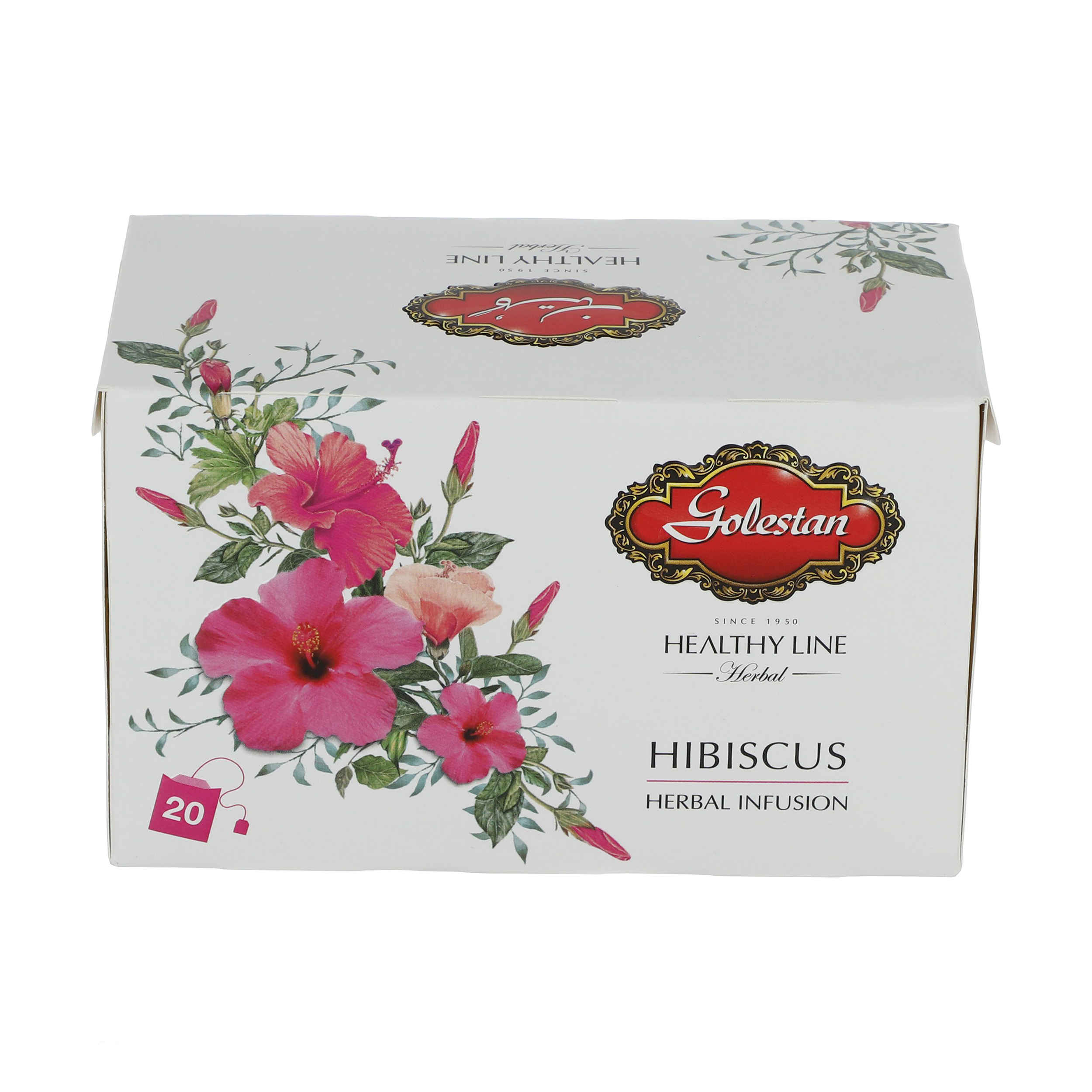 Golestan Hibiskus Kräuterinfusion Sauertee Packung mit 20 (x8)