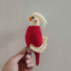 Amigurumi Gehäkelter Weißkopfsittich Lutino – Niedliches und Detailreiches Plüschtier