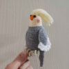 Amigurumi Gehäkelter Weißkopfsittich Lutino – Niedliches und Detailreiches Plüschtier