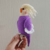 Amigurumi Gehäkelter Weißkopfsittich Lutino – Niedliches und Detailreiches Plüschtier