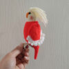 Amigurumi Gehäkelter Weißkopfsittich Lutino – Niedliches und Detailreiches Plüschtier