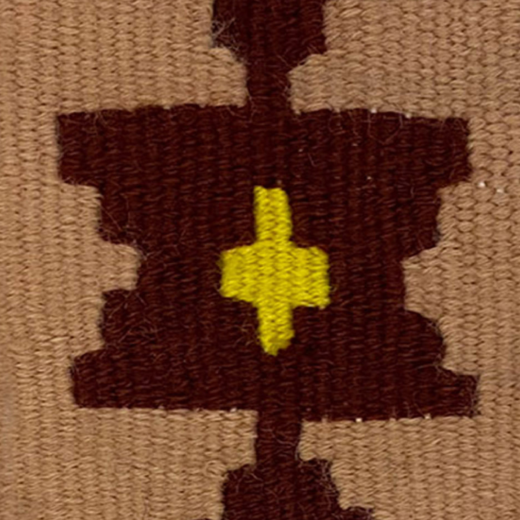 Handgewebter persischer Kilim-Untersetzer mit traditionellem geometrischen Design (x3)