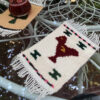 Handgewebter persischer Kilim-Untersetzer im Vogel-Design (x3)