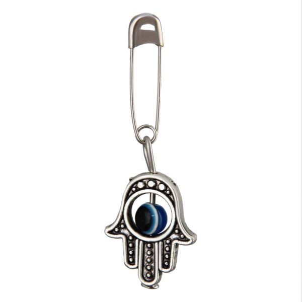 Hypoallergene Safety Pin Brooch für Frauen – Evil Eye Design für Sensibilität und Schutz