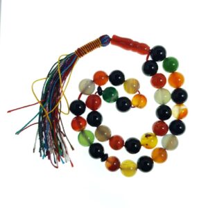 Islamischer Achat Rosenkranz mit 33 Gebetsperlen Tasbih Omolbanin gefertigt