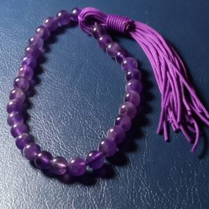 Islamischer Amethyst Rosenkranz mit 33 Gebetsperlen Tasbih gefertigt