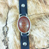Islamisches Armband mit Leder & Achatstein verstellbar Surah Al-Kafirun