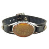 Islamisches Armband mit Leder & Achatstein verstellbar Ya Zainab E Kubra