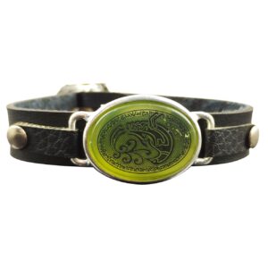 Islamisches Armband mit Leder & Achatstein für Männer