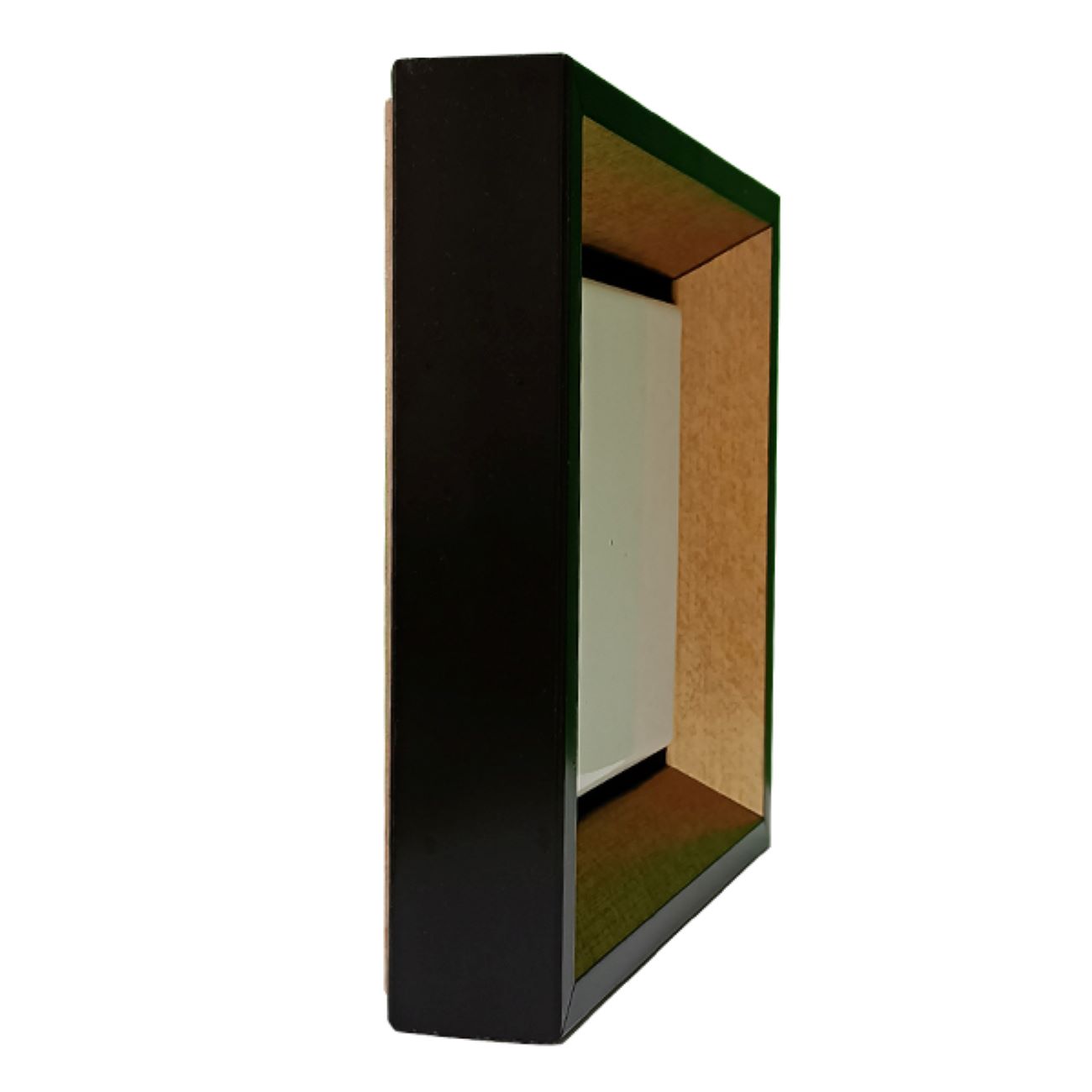 Islamische dekorative Keramikfliese im Holzrahmen – Elegante Wanddekoration