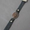 Islamisches Lederarmband mit Achatstein & Ya Hussain Kalligraphie