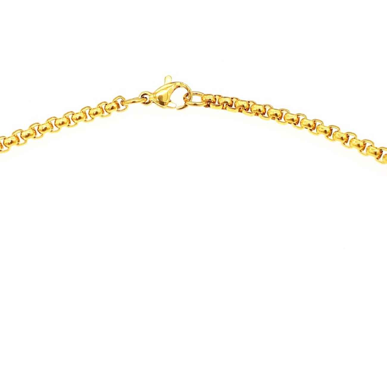 Islamische Stahl-Halskette für Frauen mit Ya Hussain Kalligraphie Anhänger