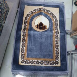 Islamische Samtgebetsmatte Sajada Polsterung Janamaz Blau
