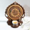 Islamischer Holz-Tischkerzenhalter mit islamischem Design