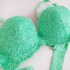 Lingerie-Set gepolsterter BH & Tanga Guipure für Damen