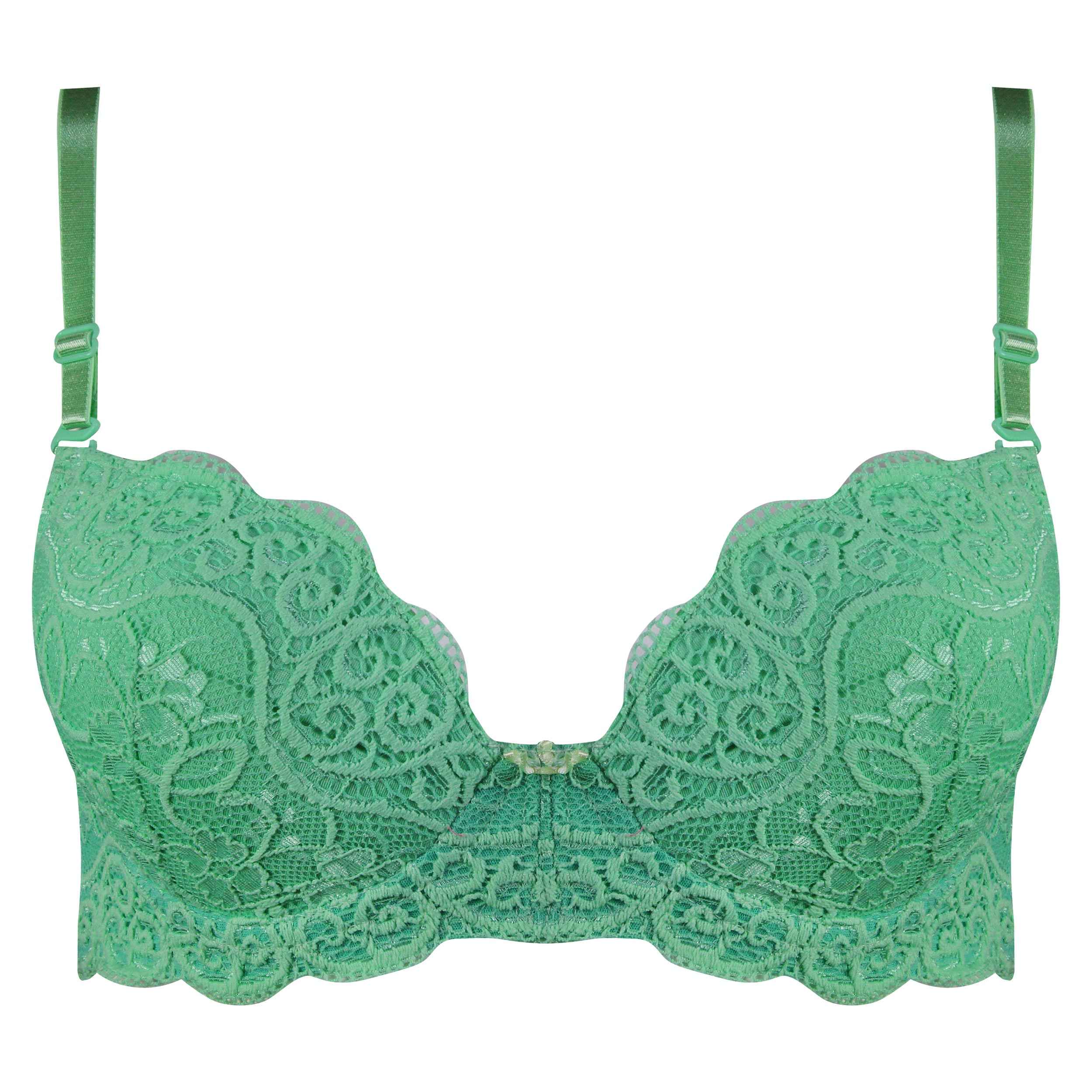 Lingerie-Set gepolsterter BH & Tanga Guipure für Damen