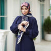 Locker geschnittene Abaya für Muslimische Frauen in Marineblau