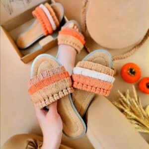 Macrame Boho Chic Flache Hausschuhe für Damen Modell Fall