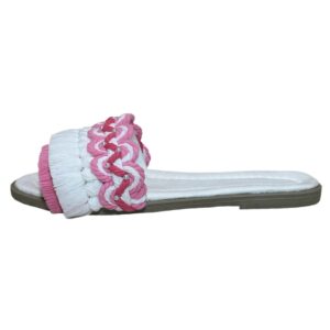 Macrame Boho Chic Flache Hausschuhe für Damen Modell Flower
