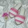 Macrame Boho Chic Flache Hausschuhe für Damen Modell Flower