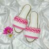 Macrame Boho Chic Flache Hausschuhe für Damen Modell Flower