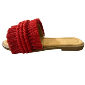 Macrame Boho Chic Flache Hausschuhe für Damen Modell Parallel