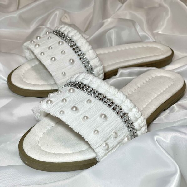 Macrame Boho Chic Flache Hausschuhe für Damen Modell Pearl