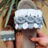 Macrame Boho Chic Hausschuhe für Damen Modell Rose
