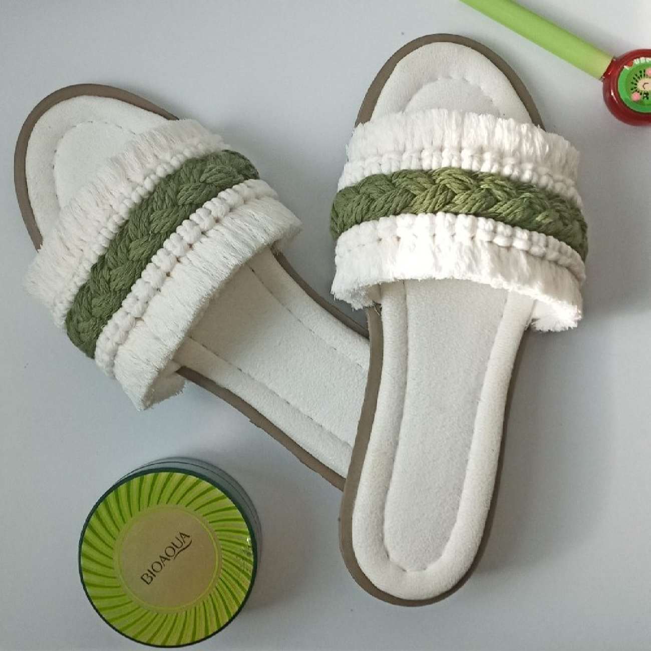 Macrame Boho Chic Hausschuhe für Damen Modell Bergamot