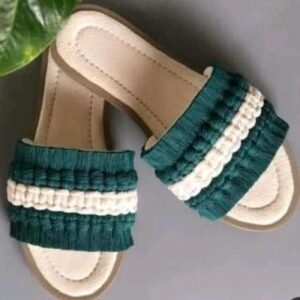 Macrame Boho Chic Hausschuhe für Damen Modell Flach