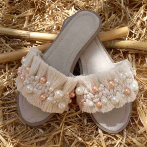 Macrame Boho Chic Hausschuhe für Damen Modell Pearl