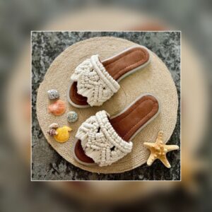 Macrame Boho Chic Hausschuhe für Damen Modell Sadaf