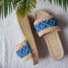 Macrame Boho Chic Keil-Slippers für Damen