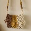 Macrame Schultertasche - Handgewebt für Frauen Modell Leaf