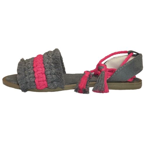 Macrame Slingback Flache Sandalen Handgemacht mit Boho-Design