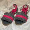 Macrame Slingback Flache Sandalen Handgemacht mit Boho-Design