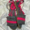 Macrame Slingback Flache Sandalen Handgemacht mit Boho-Design
