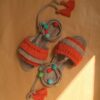 Macrame Slingback Sandalen Handgemacht Modell Orange