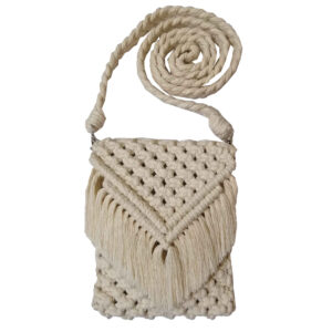 Macrame Sling Tasche – Handgewebt für Frauen Modell Cube