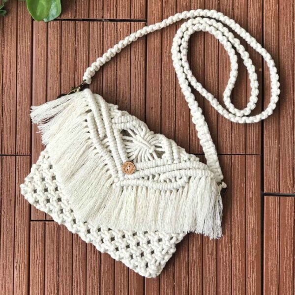 Macrame Sling Tasche - Handgewebt für Frauen Modell Refah