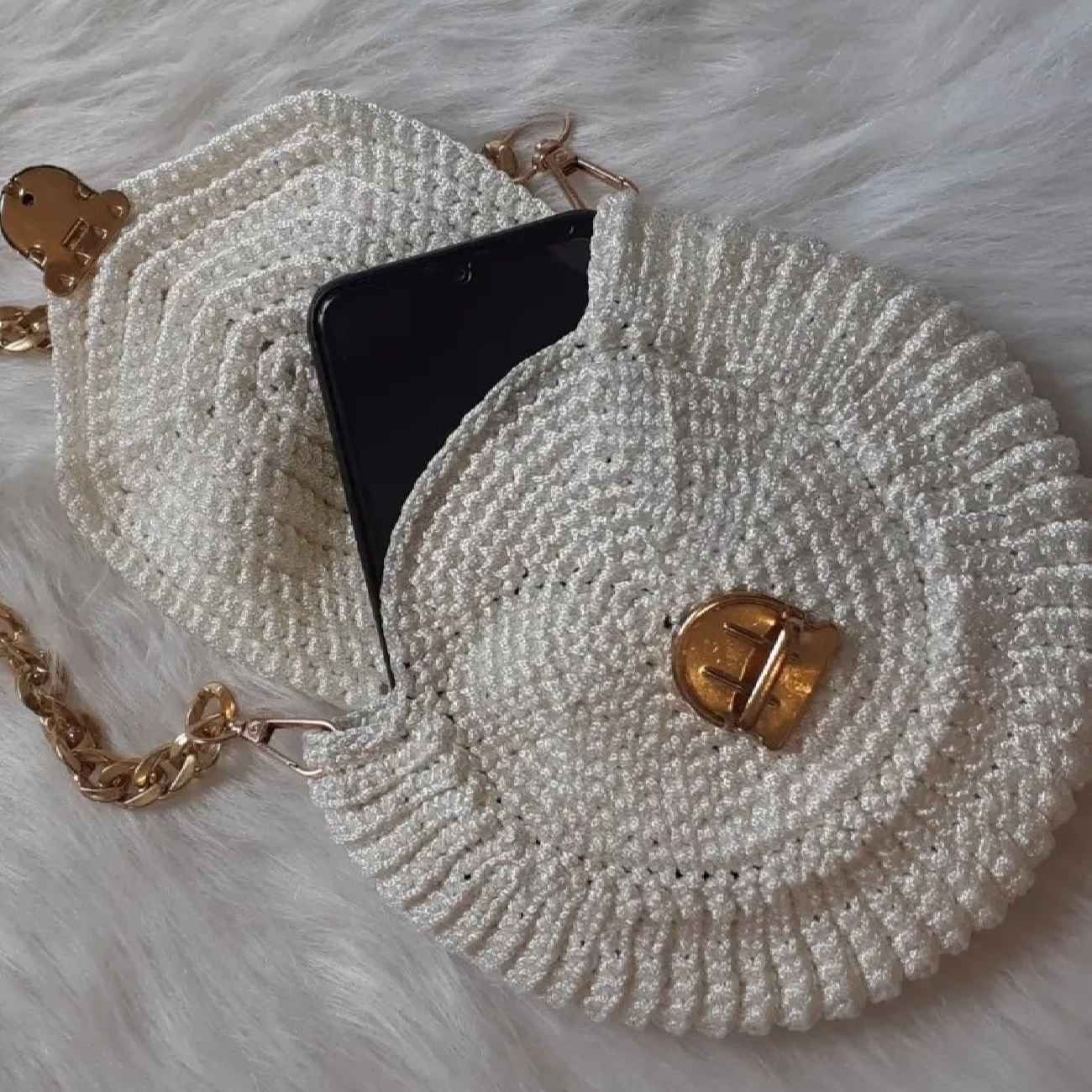 Macrame Sling Tasche für Frauen – Handgewebt Modell Circular