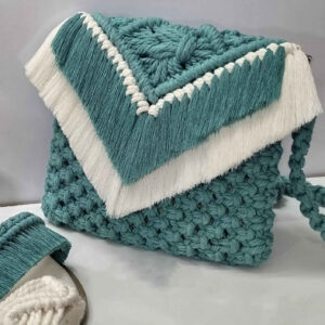 Macrame Sling Tasche für Frauen – Handgewebt Modell Mina