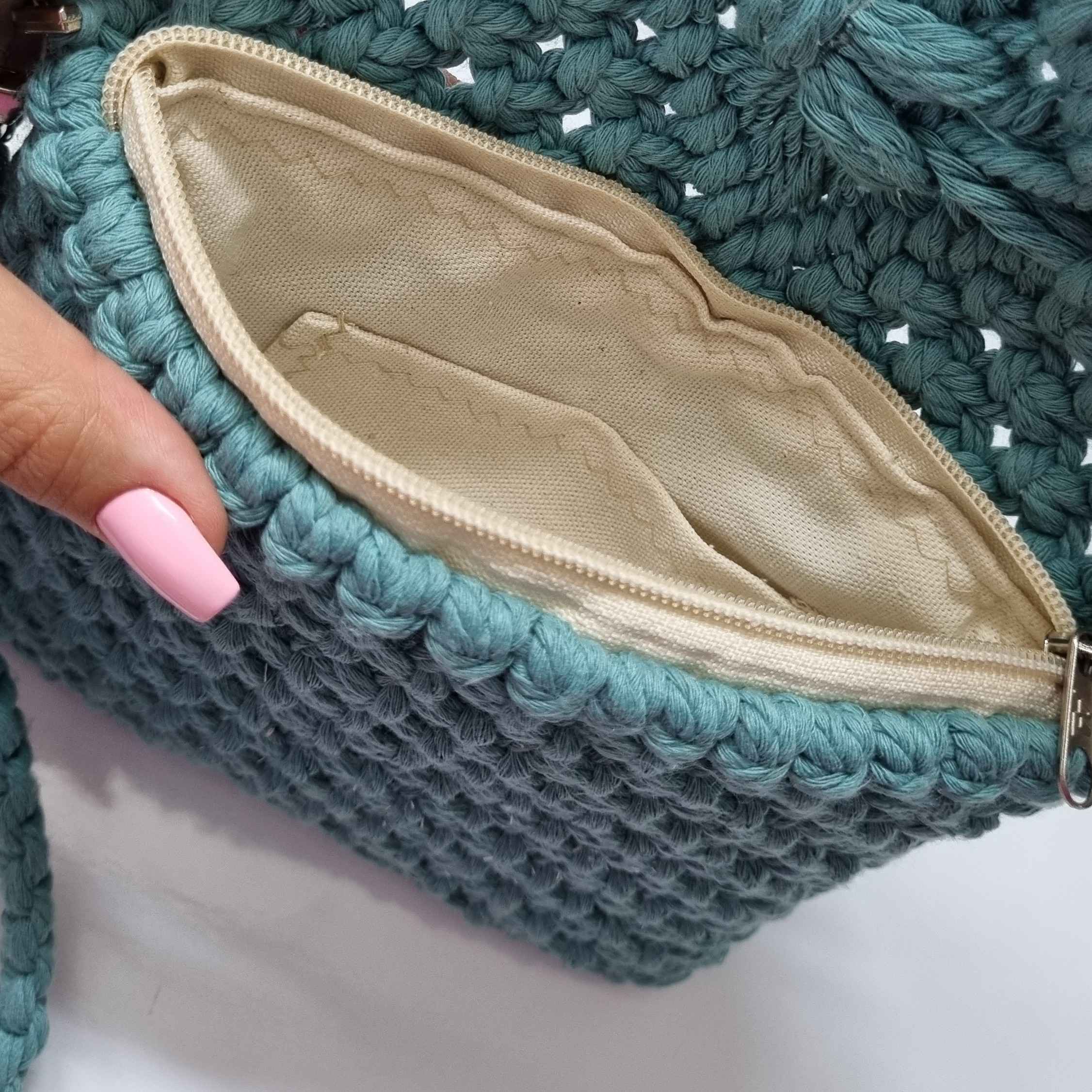 Macrame Sling Tasche für Frauen – Handgewebt Modell Mina