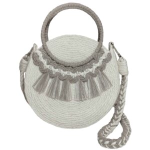 Macrame Sling Tasche für Frauen – Handgewebt mit Quasten Design